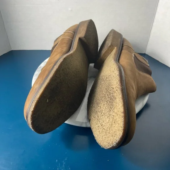 Johnston & MurphyLeather Boots Pull-on Tan Chukkas- 10 Mens